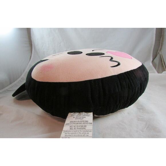 Disney Minnie Mouse Emoji Throw Pillow Round Ears 2 Sided Reversible 18 x 19 - Picture 4 of 8